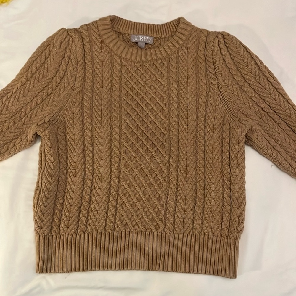 Cotton cable sweater by J Crew